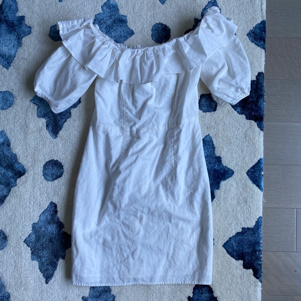 H&M white linen dress